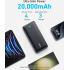 Anker Nano Power Bank 20000mAh, 30W Fast Charging, Built-In USB-C Cable, Smart Display, PPS Fast Charging for iPhone 15, Samsung S23 Ultra, Compact & Portable Charger - Black